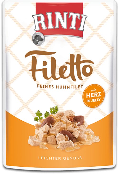 Rinti Filetto Chicken Fillet With Hearts - Comida Húmeda Para Perros - 100g