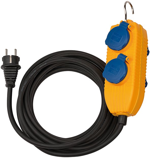 EAN 4007123647767 - Brennenstuhl 1151740010 base múltiple 10 m 4 salidas AC Exterior Azul, Naranja imagen 1