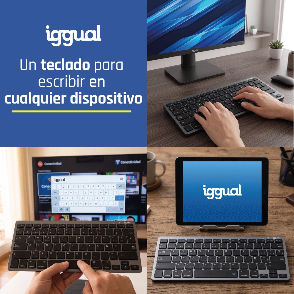 EAN 8435364316917 - iggual IGG316917 teclado QWERTY Negro, Gris imagen 2