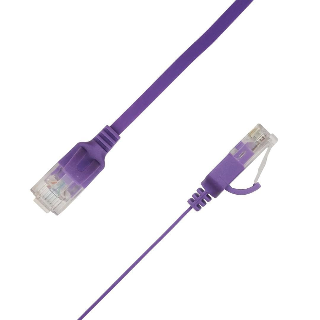 Flat U/Utp Cat6a Purple 5m Awg 34/7, Pvc, 1x4mm Utp-Fl6a-00500-Pu
