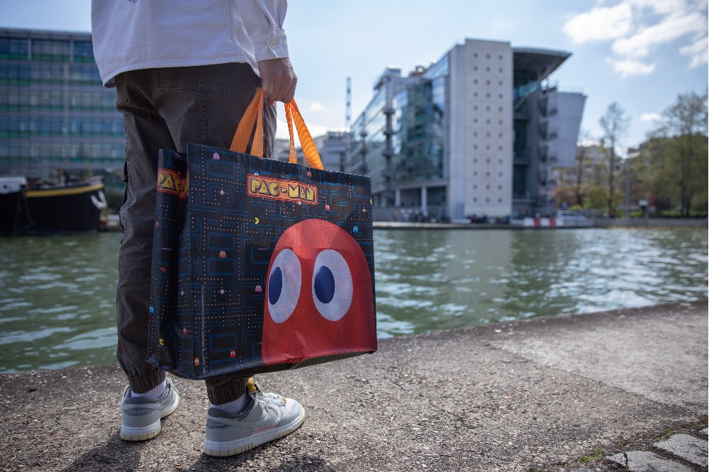 Pac-Man Bolsa Reciclable Con Asas 40x45x20 Cm Pac-Man