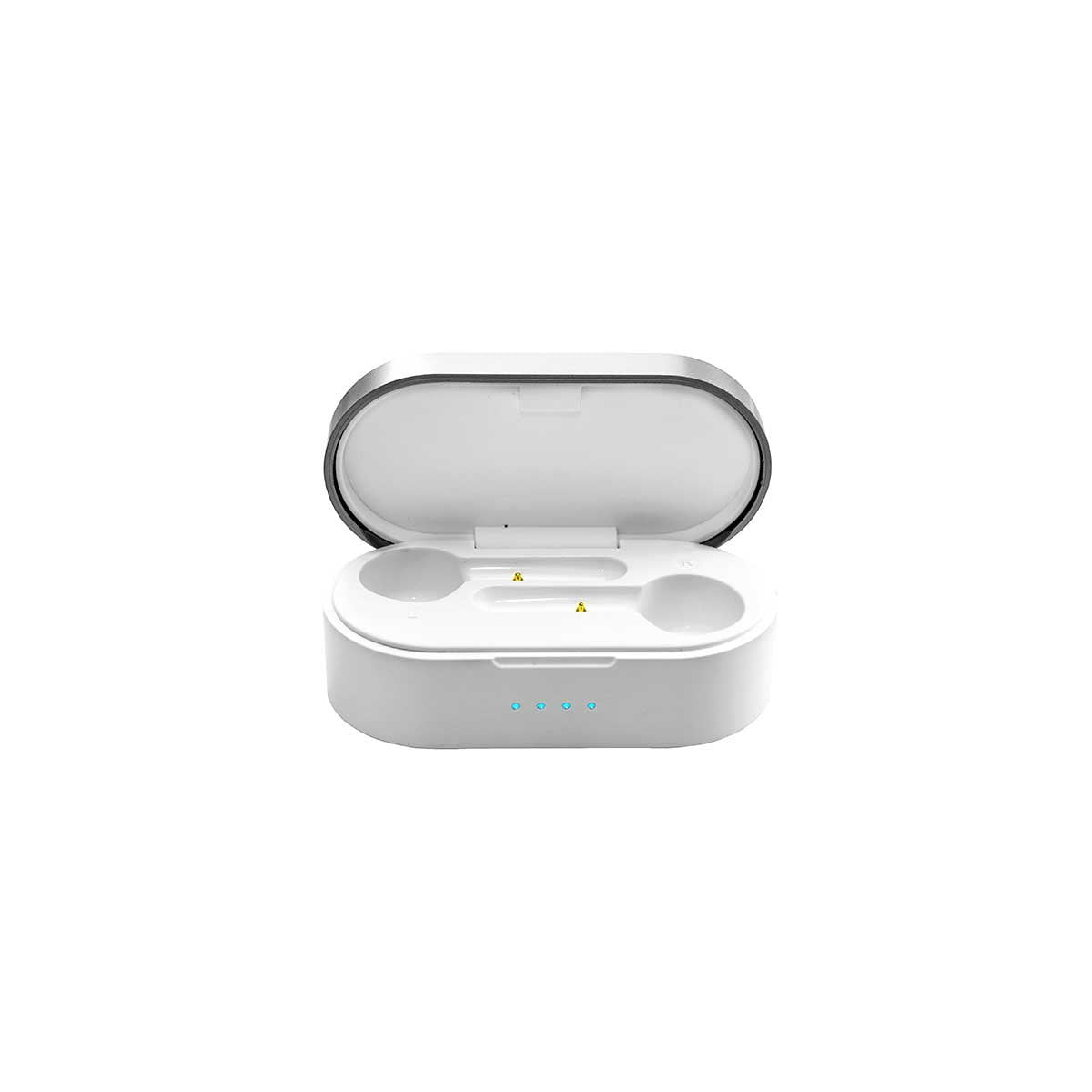 Auricular Bluetooth Prixton Earbuds Tws157 Tactil Blanco Manos Libres Compatible Con Asistente