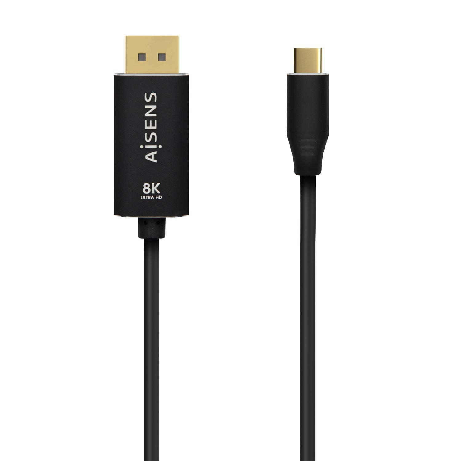 Aisens Cable Aluminio Usb-C A Displayport 8k@60hz - Usb-C/M-Dp/M - 0.80m - Negro