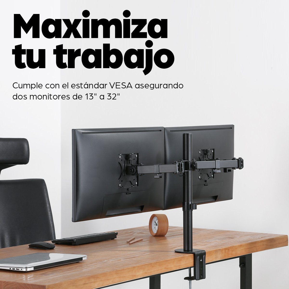 EAN 0766623461528 - Manhattan 461528 soporte para monitor 81,3 cm (32") Escritorio Negro imagen 4