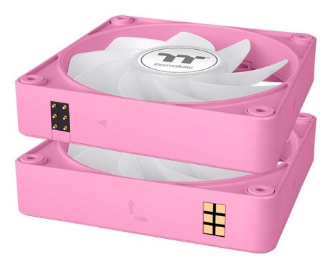 Ventilador De Refrigeración Para Pc Thermaltake Ct120 Ex Reverse Argb Sync, Color Rosa, Paquete De 3, 120 Mm Cl-F225-Pl12pk-A