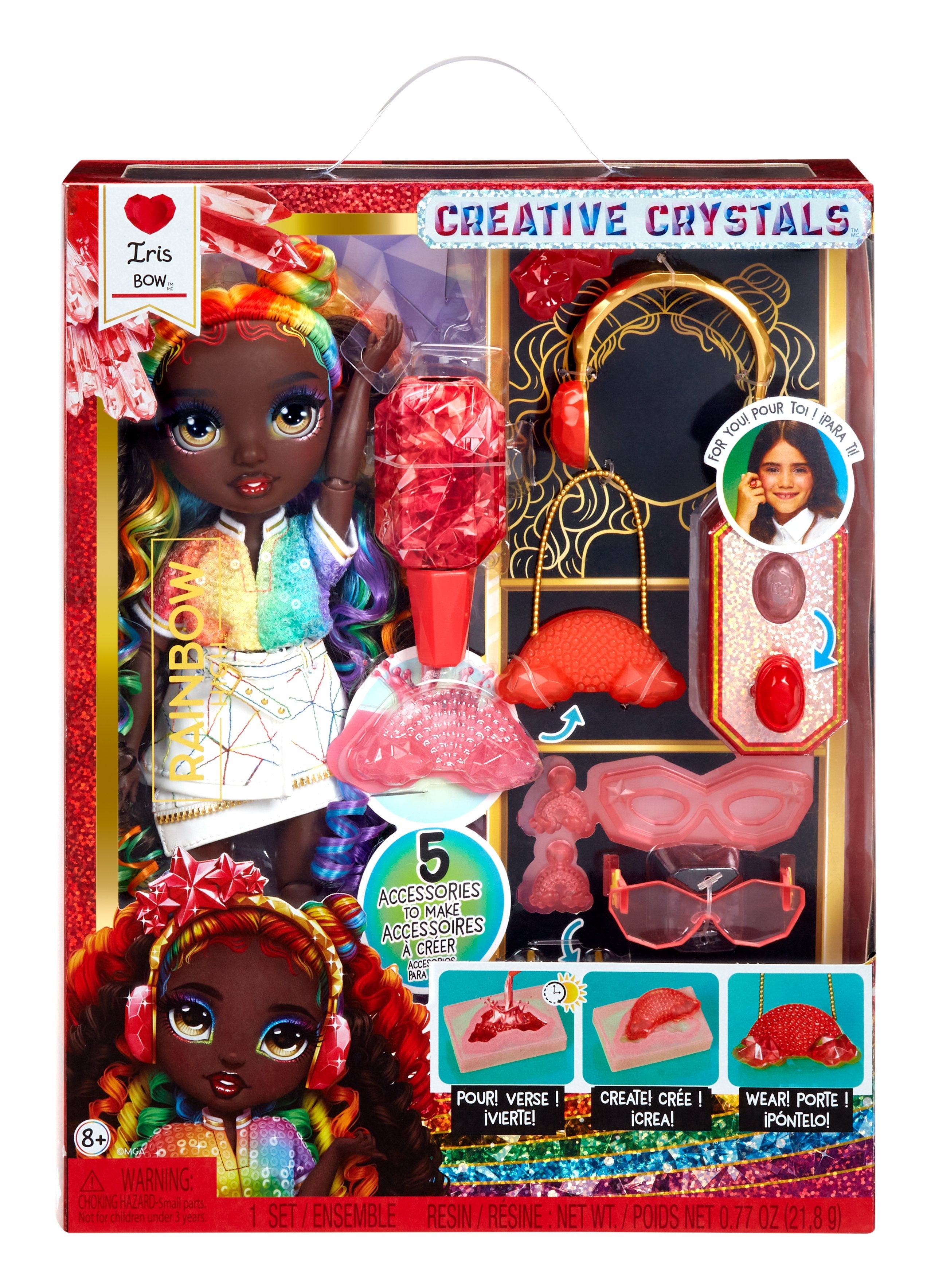 EAN 0035051121381 - Rainbow High Creative Crystals Fashion Doll- Iris Bow imagen 5