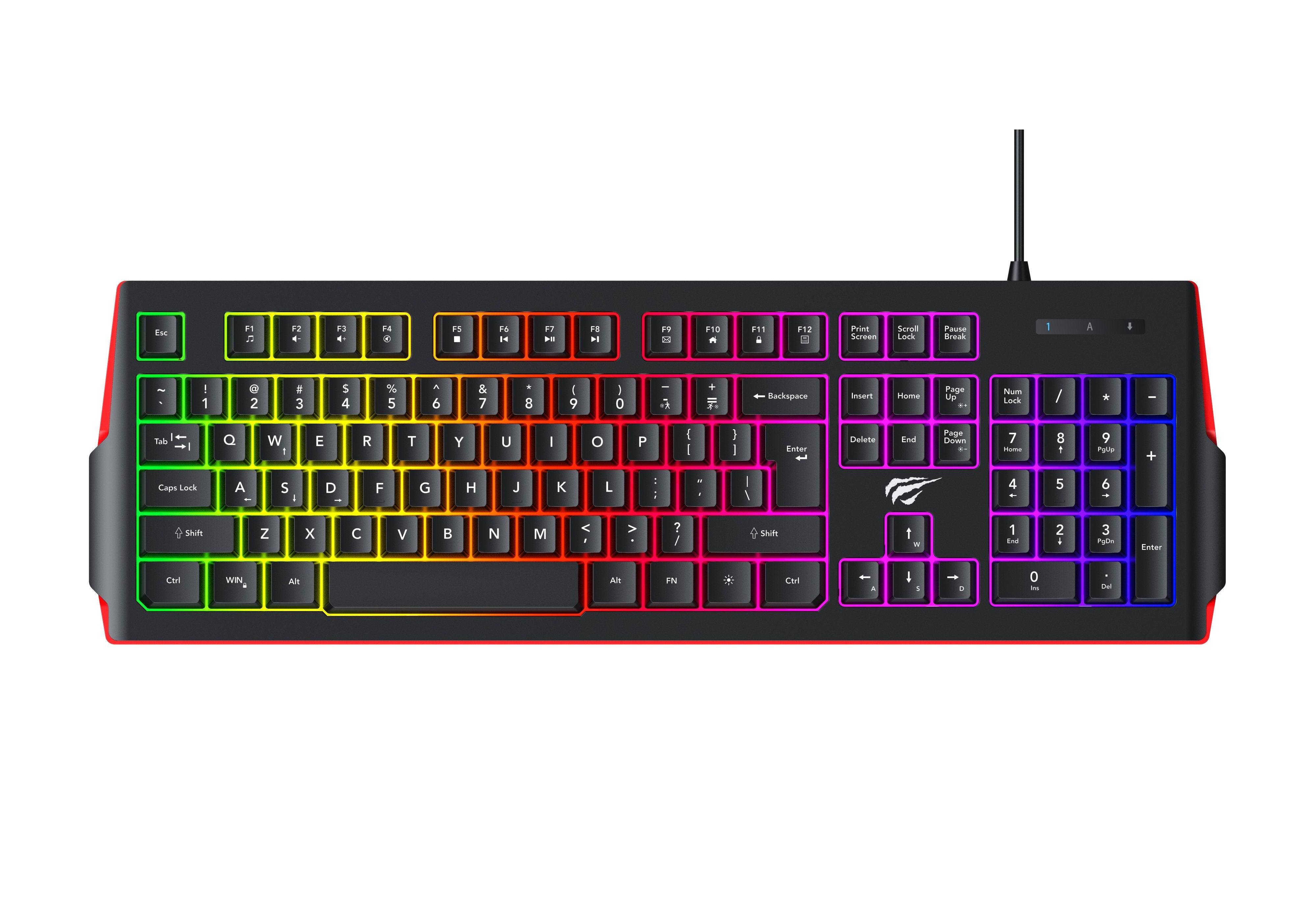 EAN 6939119047771 - Havit KB866L (Black and red) teclado Juego USB QWERTY Negro, Rojo imagen 4