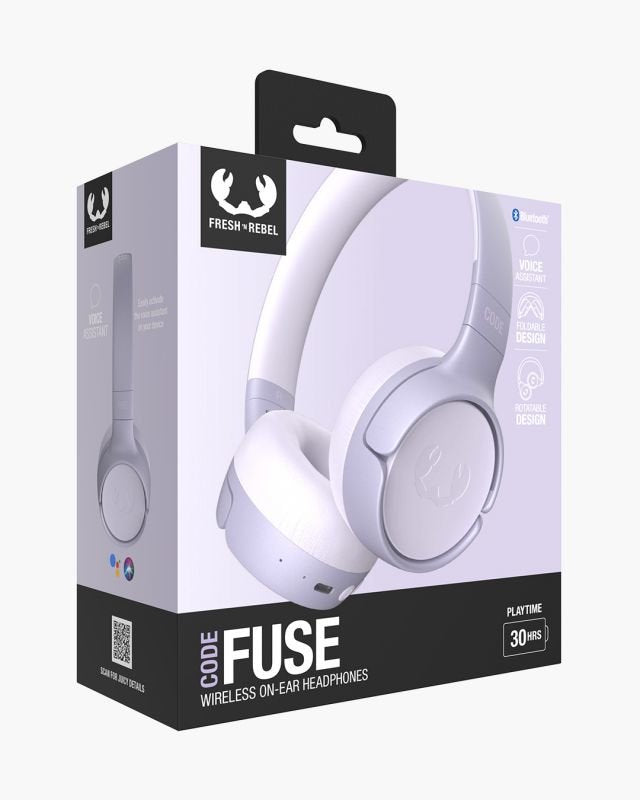 Auriculares  Fresh 'N Rebel Code Fuse Inalámbrico  Usb Tipo C Bluetooth Lila