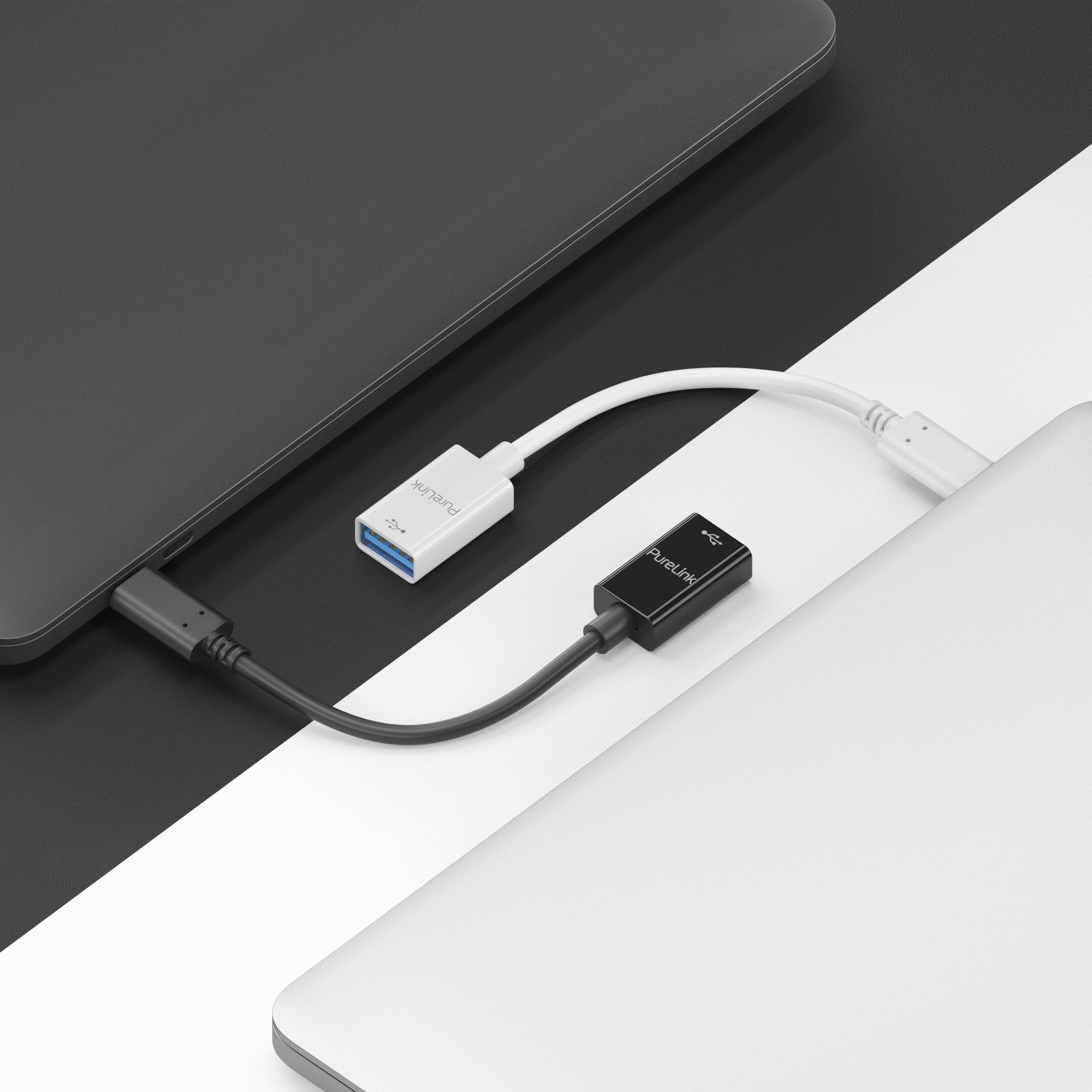 Adaptador Purelink Usb-C A Usb-A - Usb 3.1 Gen 1 - Iseries - Blanco - 0.10m