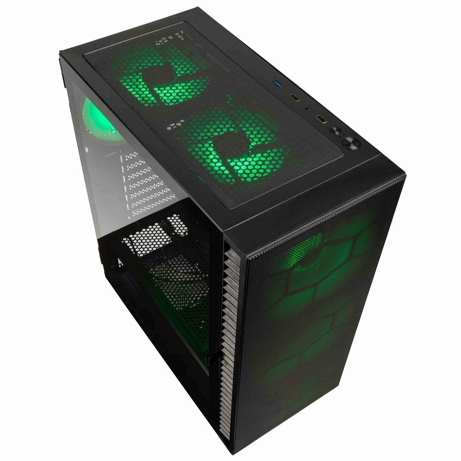 Caja Pc Semitorre Atx Observatory Hf Mesh A-Rgb Negro Kolink Bahías Int: 2x3.5'' O 2.5''/ 2x3.5''O 2.5''/ 2 X 2.5/ 2xusb2.0, 1xusb3.0/ Audio In/Out