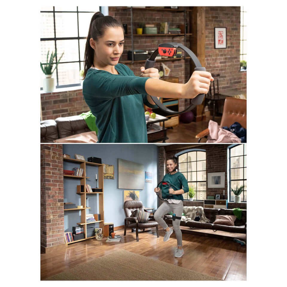 Nintendo Switch Roja Y Azul Incluye 2 Mandos Joy-Con + Juego Ring Fit Adventure + Ring-Con + Cinta Para La Pierna