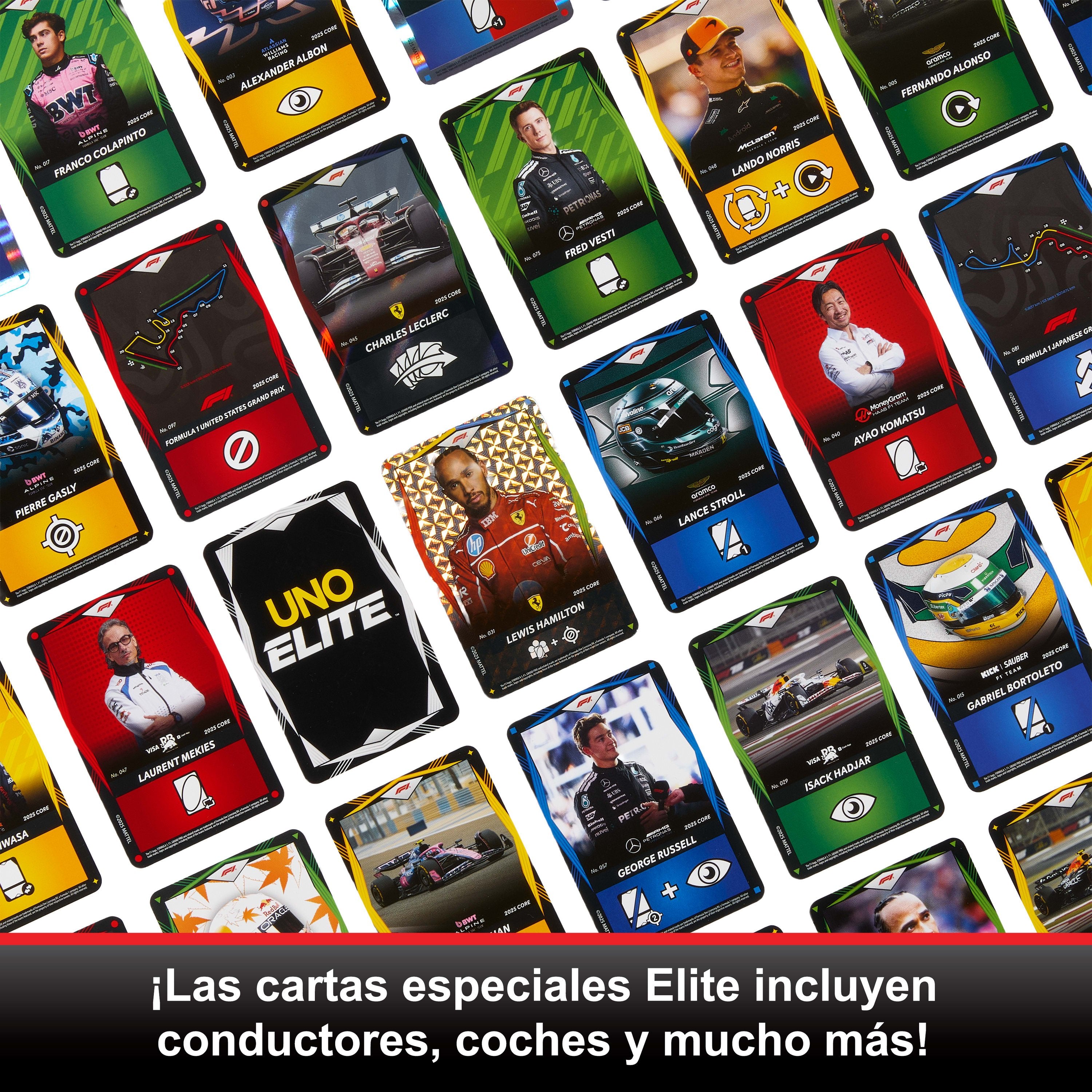 EAN 0194735369768 - Mattel Games JLV42 juego de tablero UNO Elite Formula 1 2025 Perder las cartas imagen 11