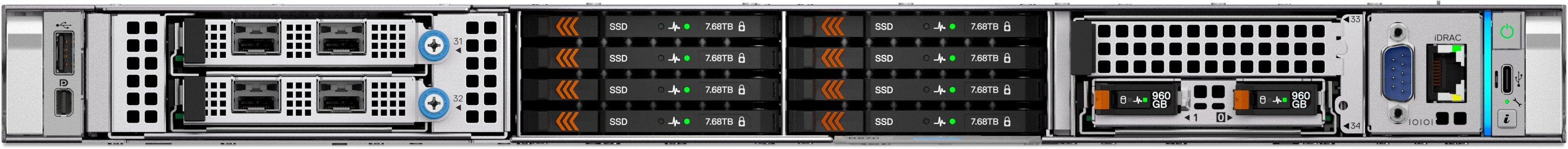 Dell Poweredge R470 Smart Selection Intel Xeon 6517p 32gb 2x480gb Ssd Sata 2x1100w H965i 3y Basic Nbd