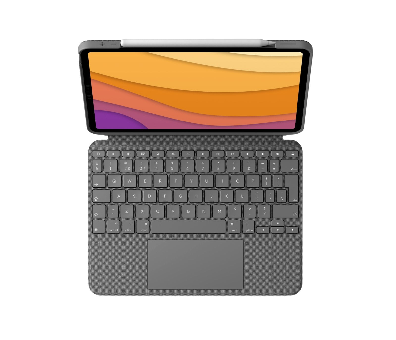 Funda Con Teclado Esp Logitech Combo Touch Para Tablets Apple Ipad Air 4 Gen 2020 De 10.9'/ Gris