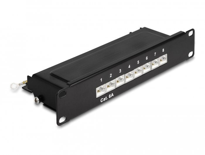 Delock De 10 "Panel De Parche 8 Port Cat.6a Negro, 1 Él 66872