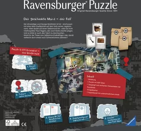 Ravensburger Puzzle X Crime: El Asesinato De Los Superdotados 264 Piezas 17562