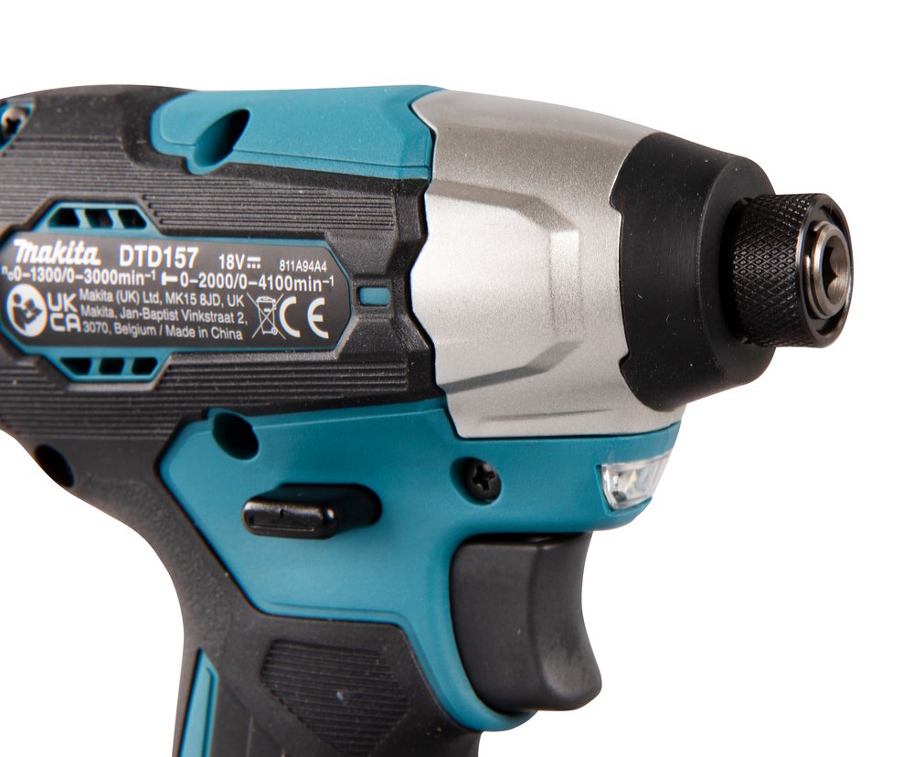 EAN 0088381738576 - Makita DTD157Z atornilladora de impacto con batería 1/4" 3000 RPM 140 Nm Negro, Verde 18 V imagen 13