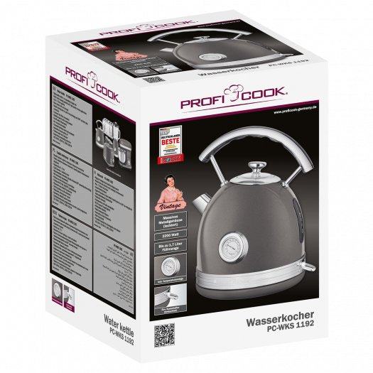 EAN 4006160119213 - ProfiCook PC-WKS 1192 tetera eléctrica 1,7 L 2200 W Antracita, Plata imagen 3