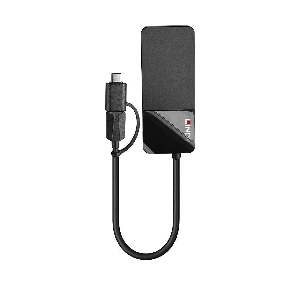 Lindy 43354 Hub De Interfaz Usb 3.2 Gen 1 (3.1 Gen 1) Type-A + Type-C Negro