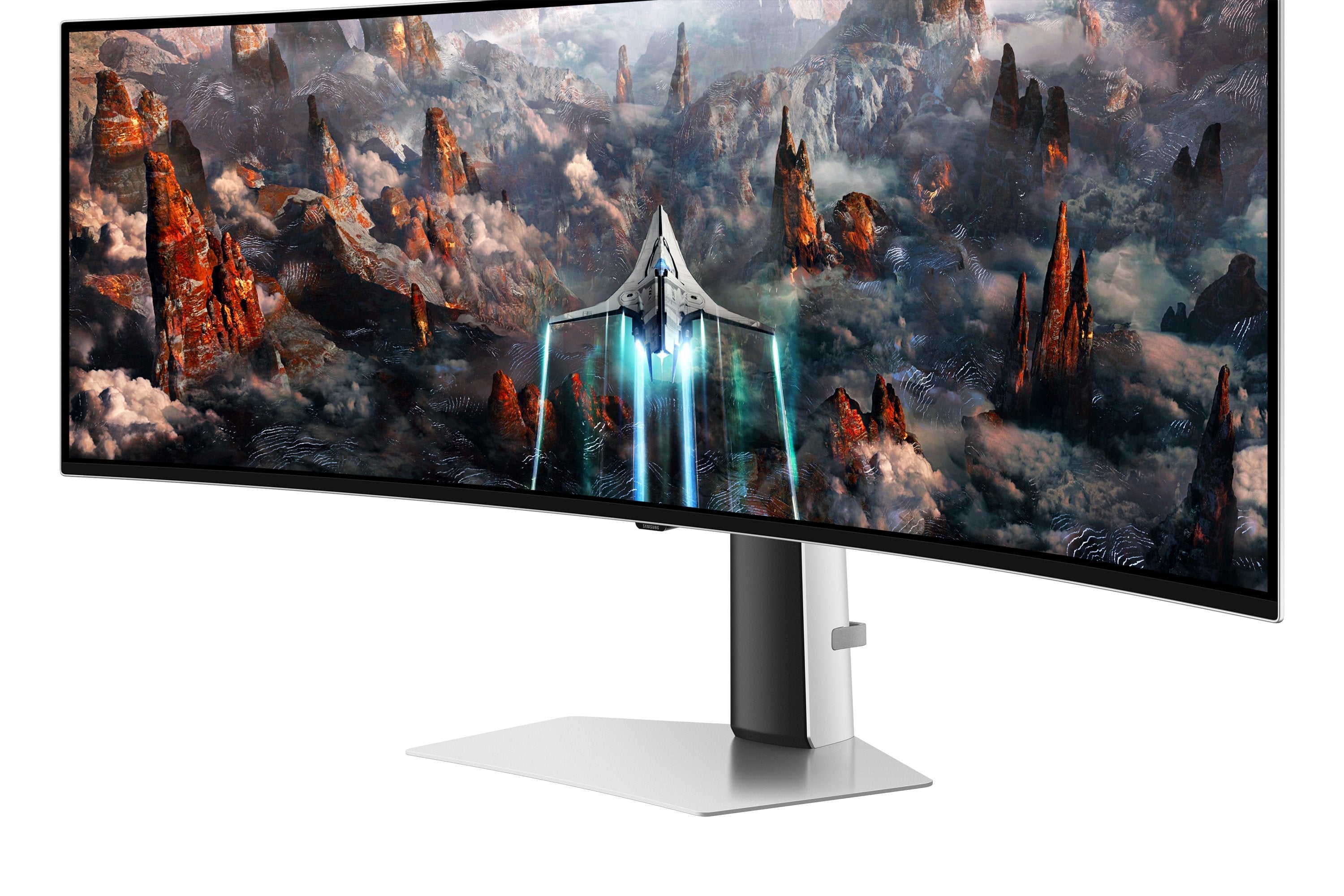 Samsung Ls49cg934suxen 49" Dwqhd 240hz Qd-Oled 0.1ms 1800r 250cd M2 1000000:1 Usb-C Cable Displayport Micro Hdmi