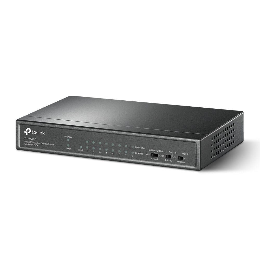 Switch Tp-Link Tl-Sf1009p 9 Puertos Rj-45 10 100 Poe
