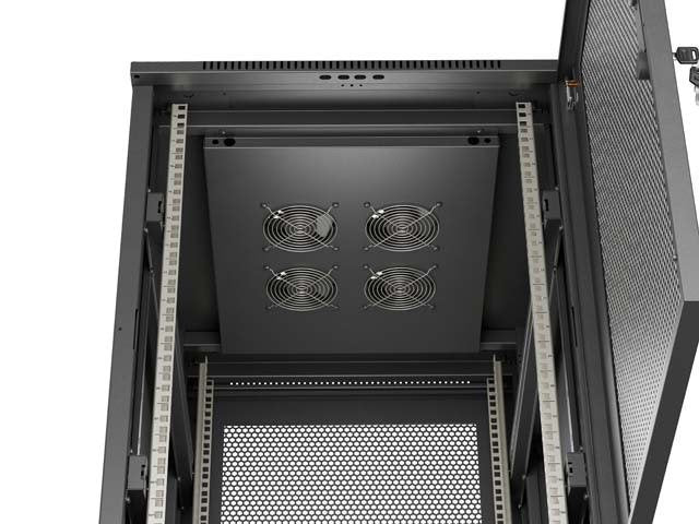 Lanberg Rack Cabinet 19 " Free Standing 18u 600x800 Flat Pack With Mesh Door Black