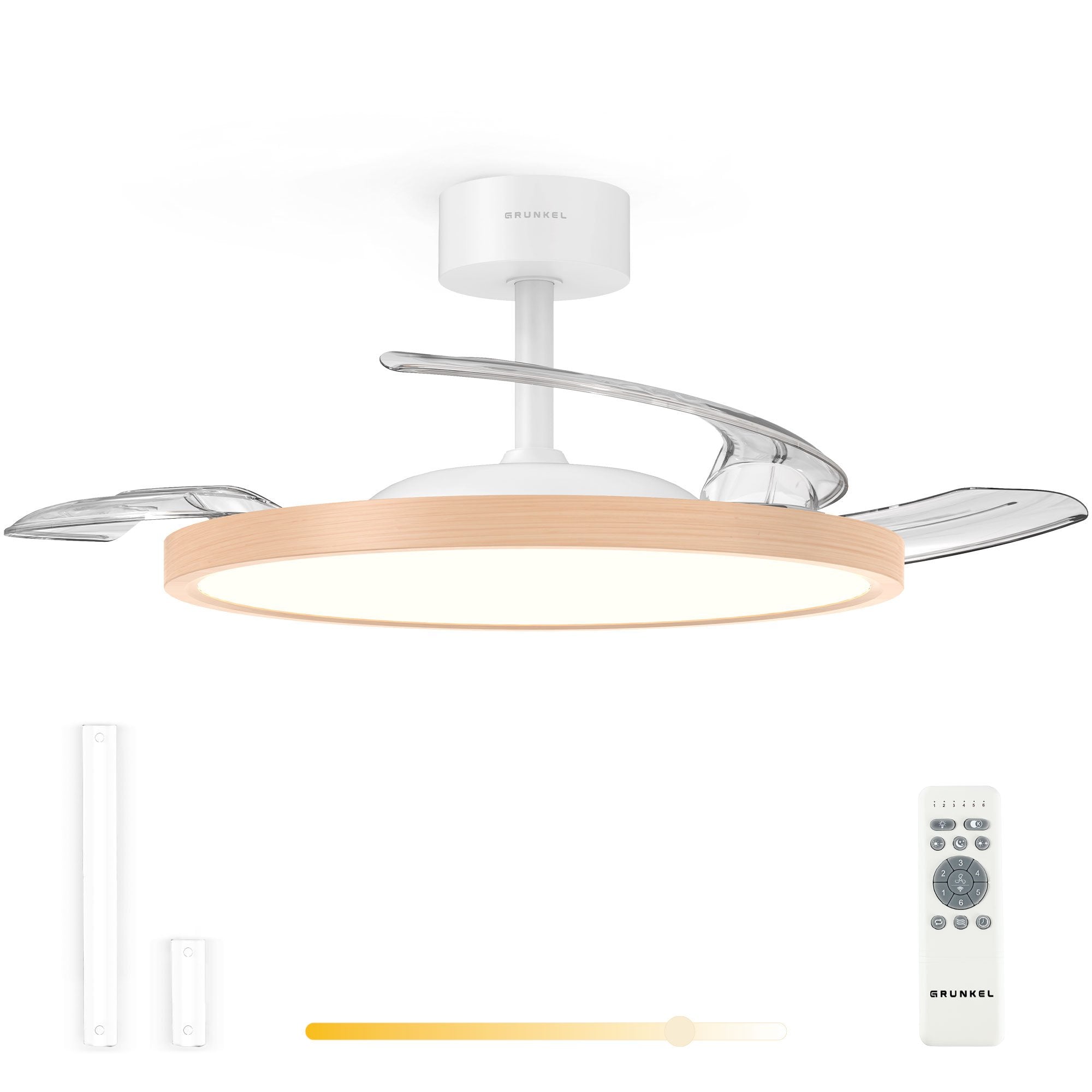 Ventilador De Techo Grunkel Skywood42 30w 3 Aspas 106cm 6 Velocidades