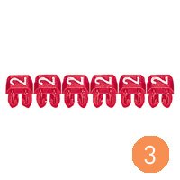 Legrand 038213 Kennzeichnungssystem Cab3 0,5-1,5qmm Ziffer:3 Orange