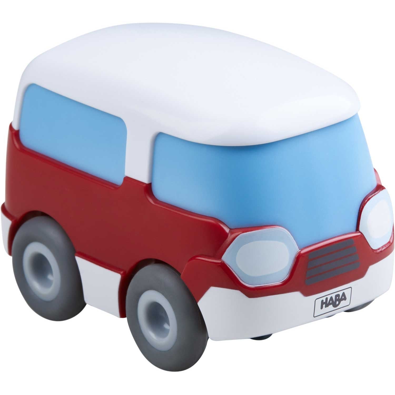 Haba Kullerbü - Autobús Rojo, Vehículo De Juguete Blanco/Antracita 1306689001