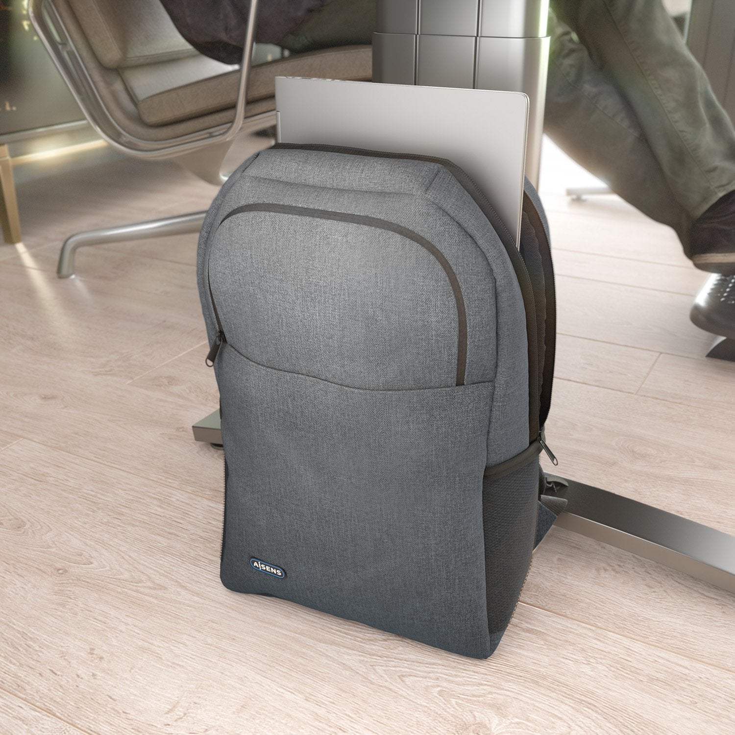 Aisens Mochila Premium Para Portatil 15,6, Gris
