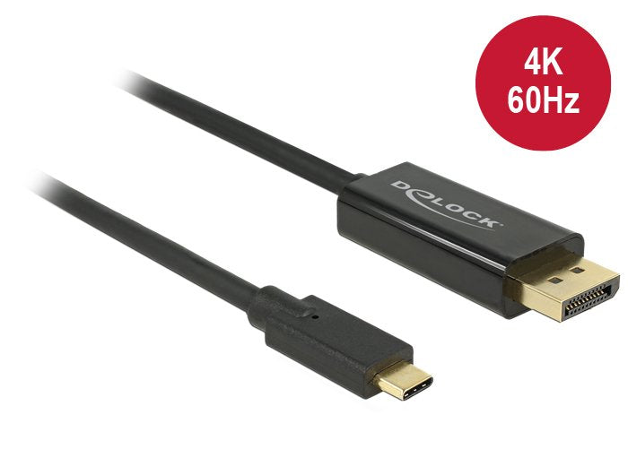 Delock 85256 Cable Usb Tipo-C -> Displayport M/M 4k 60 Hz 2m Negro