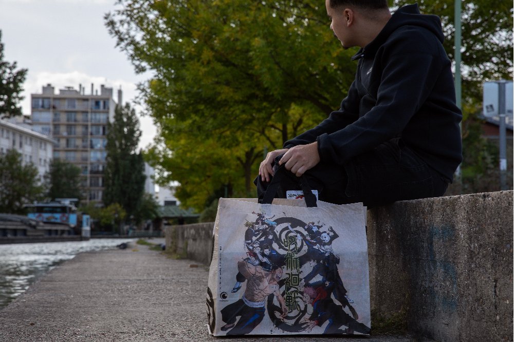 Jujutsu Kaisen Beige Bolsa Reciclable Con Asas 40x45x20 Cm Jujutsu Kaisen