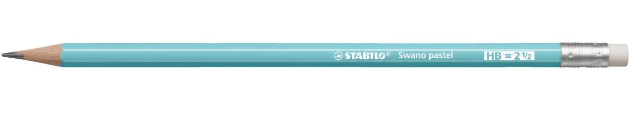 Stabilo Lapiz Grafito Con Goma Swano Pastel Azul -12u-