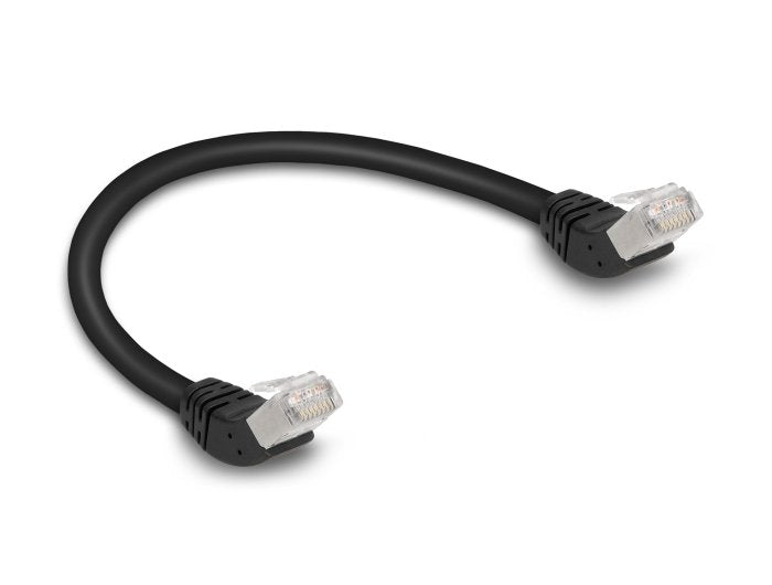 Delock 80259 Rj45 Cable De Red Cat.6a S/Ftp 45° Nach Oben Angular 0,25 M Negro