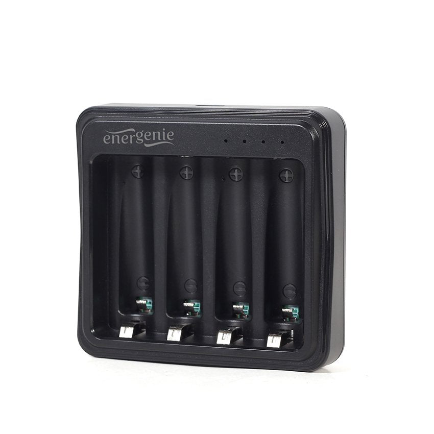 Energenie Cargador De Batería Usb Para Baterías Aa / Aaa, Negro