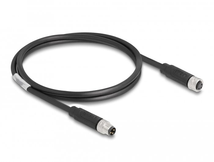 Delock M8 A-Kodiert 3 Pin Cable Stecker Zu Buchse Pur (Tpu) 1 M