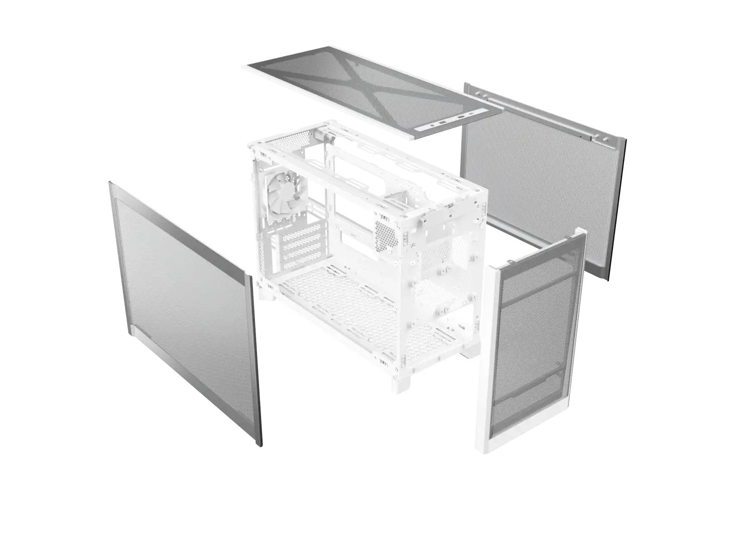 Case Montech Micro Atx/Mini-Itx White Mini Tower Pc Ten Ten(W)