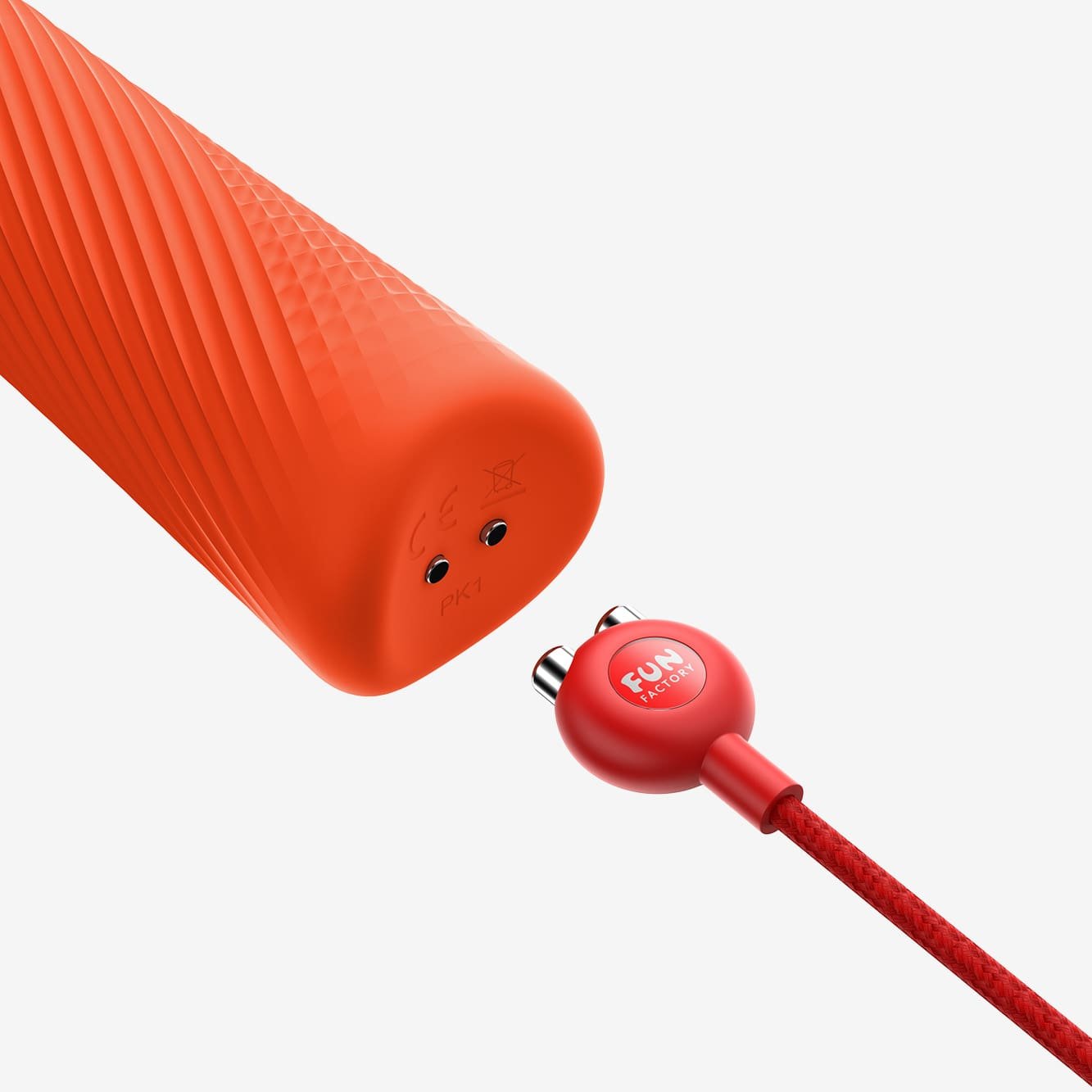 Fun Factory - Vim Wand Rumble Vibrador Recargable Silicona Naranja
