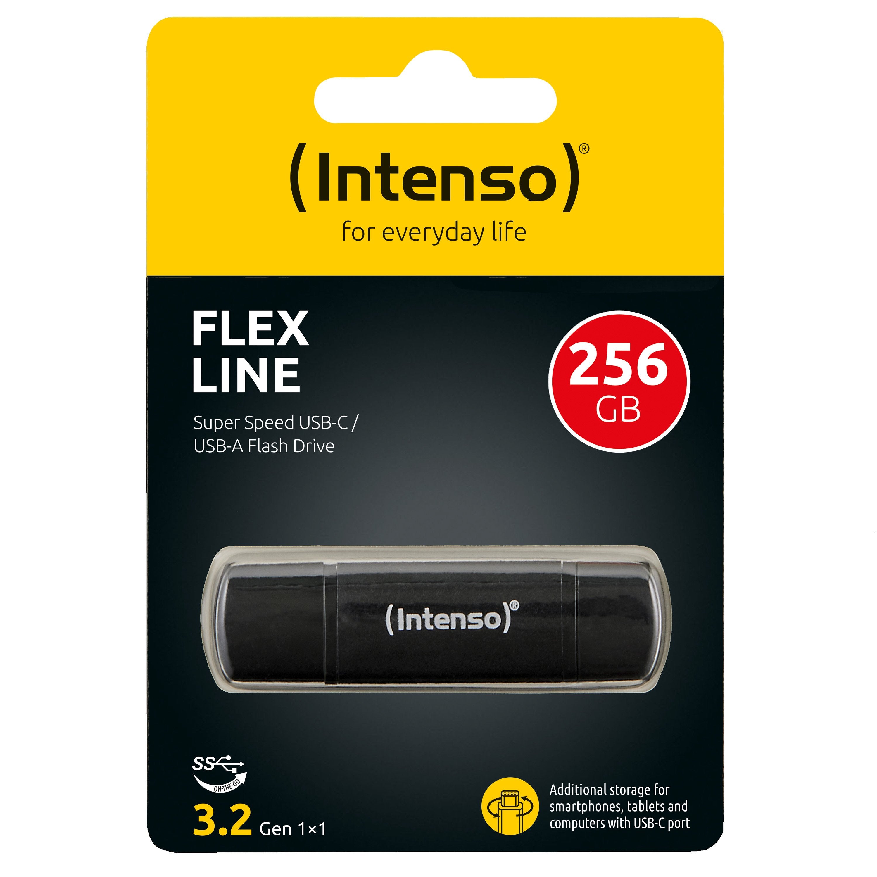 Intenso Flex Line 256 Gb (Negro, Usb-C Und Usb-A) 3544492