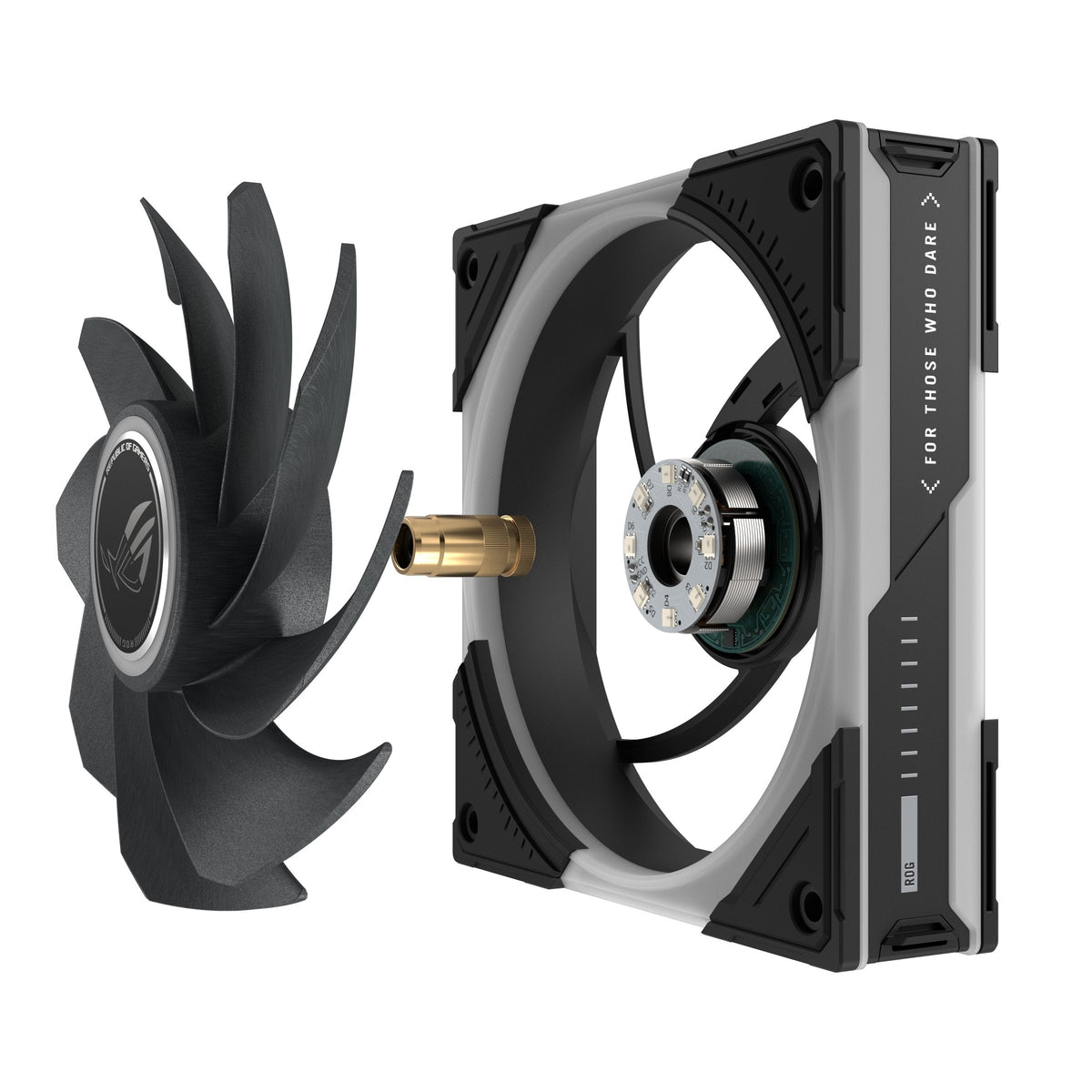 Ventilador Pc Asus Rog Eurux Gr120 Fan Argb Reverse Negro 3in1