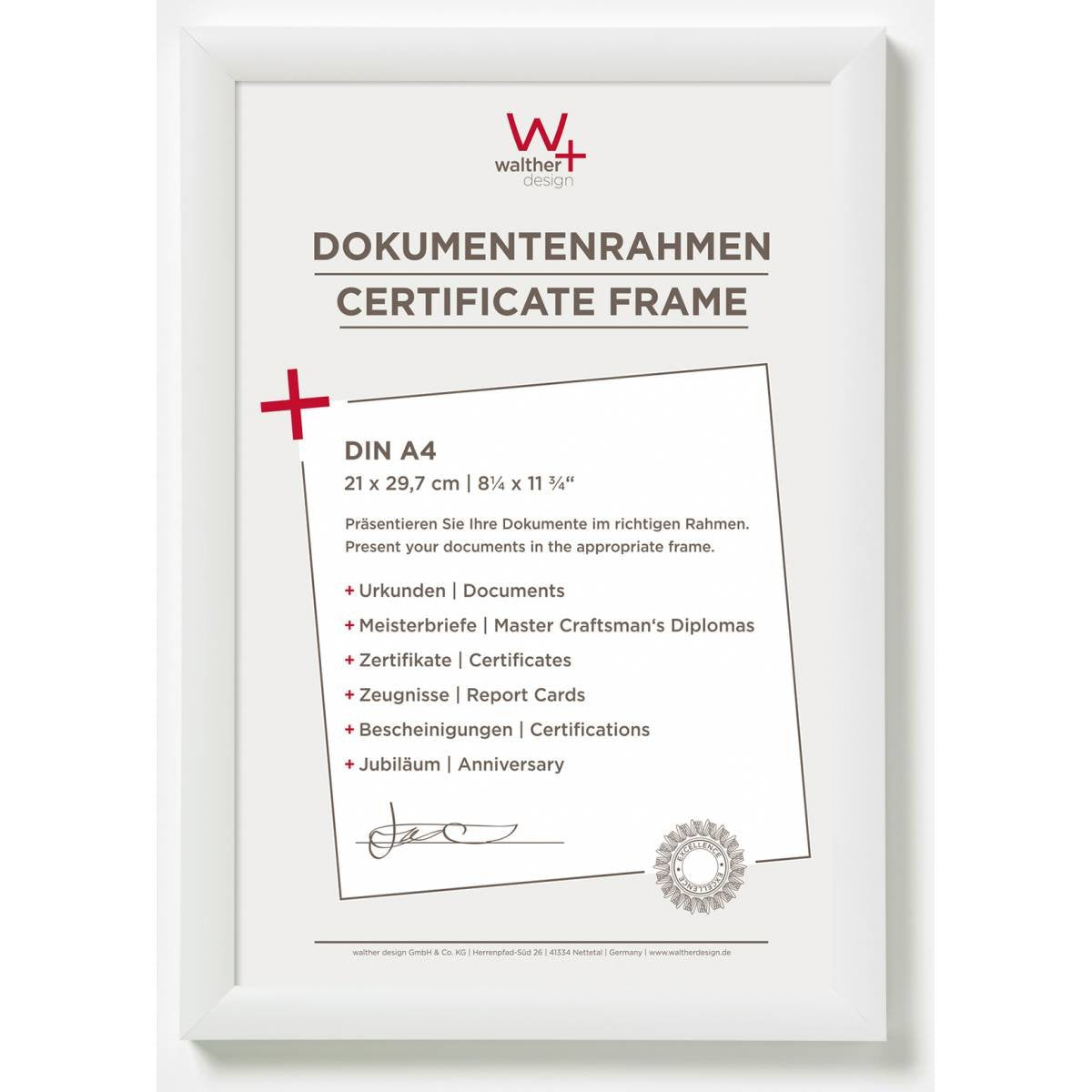 Walther Trendstyle       21x29,7 Resin White Din A4 Kp130w
