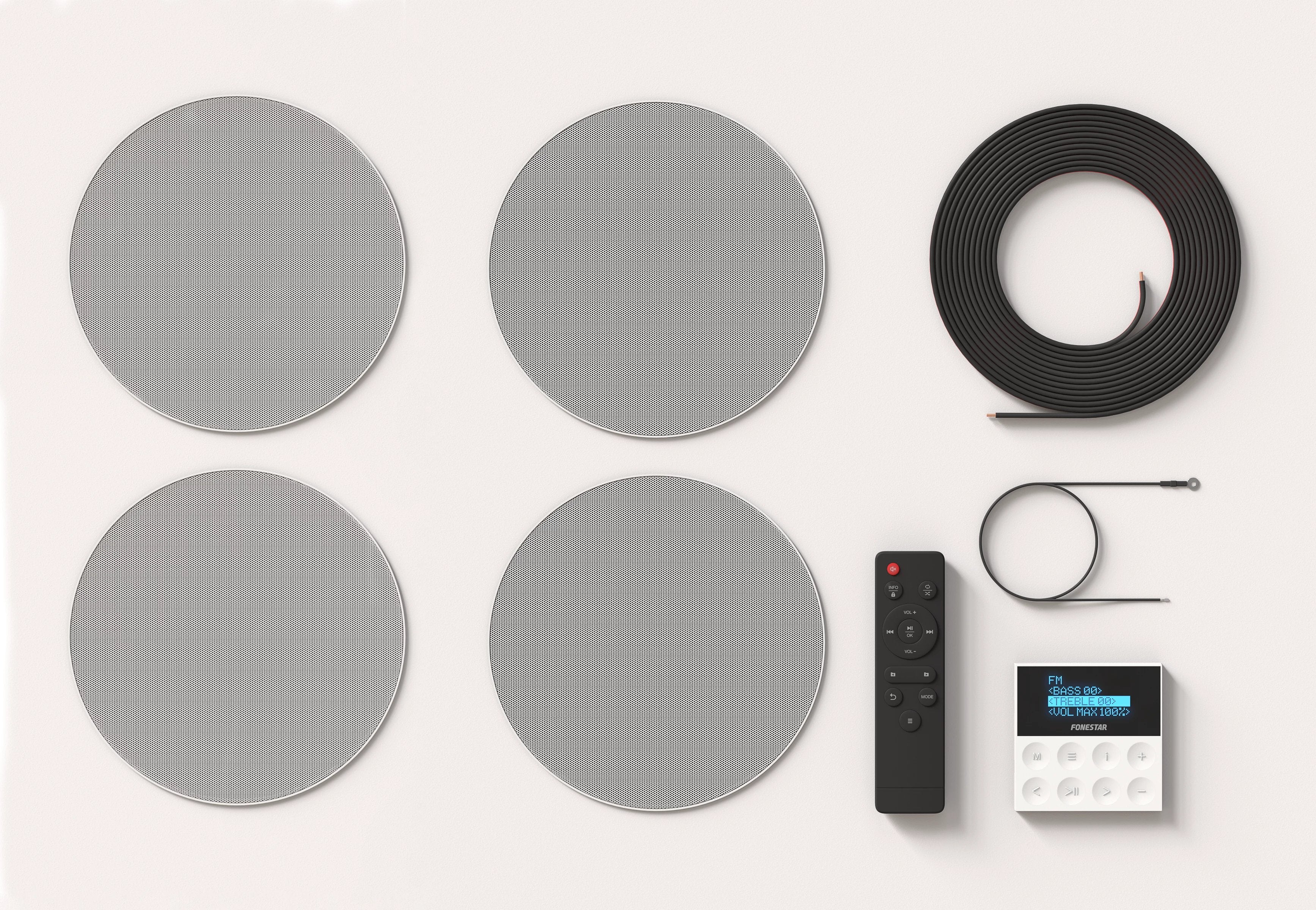 EAN 8422521013079 - Fonestar KS-WALL-4 sistema de audio para el hogar Minicadena de música para uso doméstico 50 W Negro, Gri imagen 5