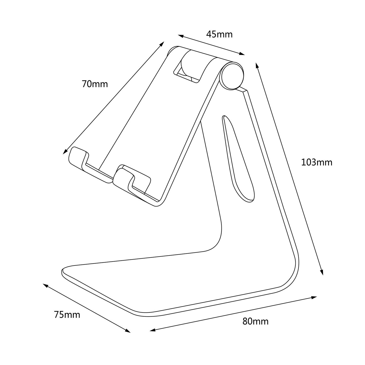 Aisens Soporte Tablet Smartphone Sobremesa M Ajustable (1 Pivote)Aisens Plata Ms1pm-081