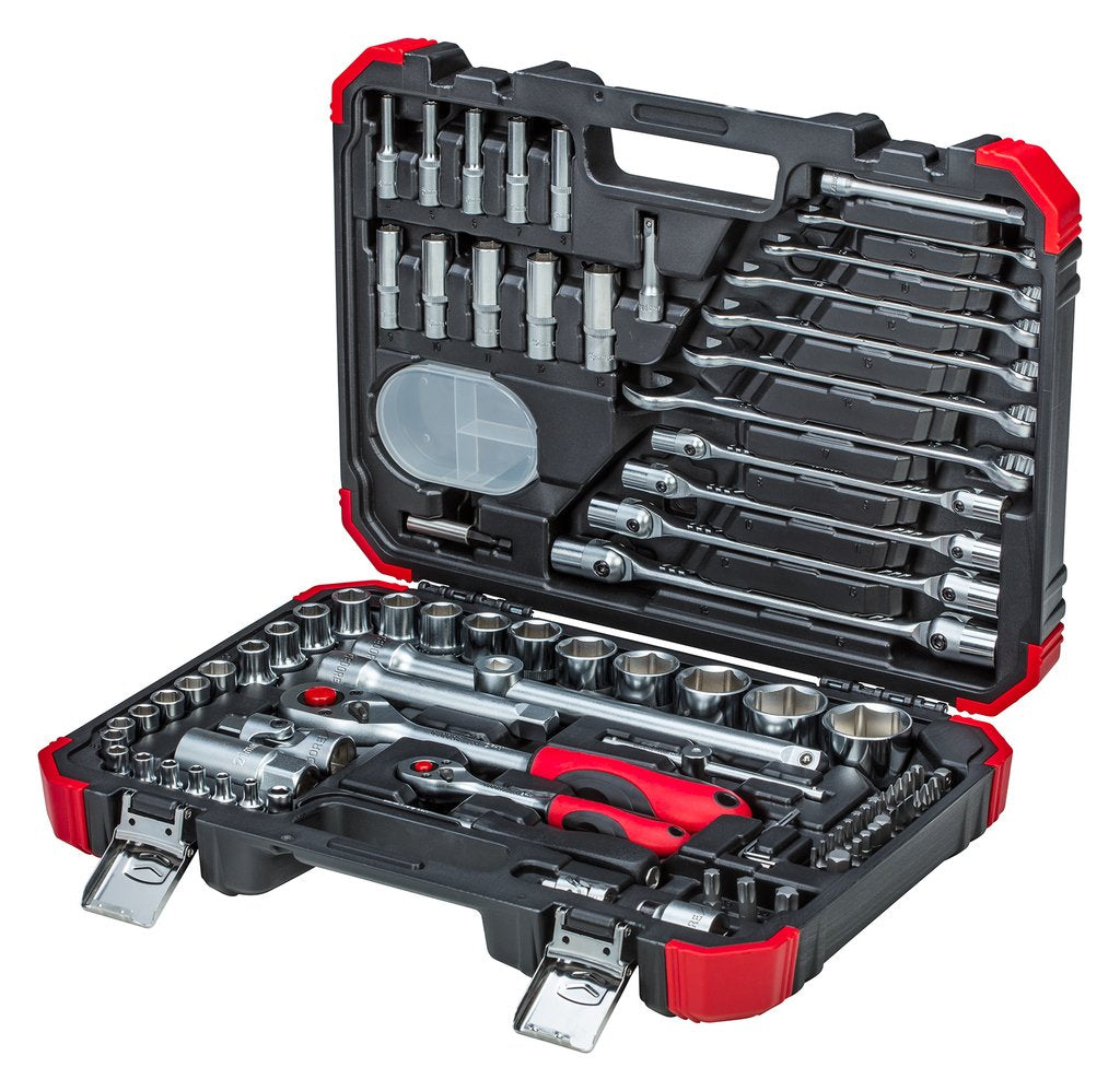 Gedore Juego De Llaves De Tubo Rojo 1/4 "+ 1/2", 92 Piezas 3300062
