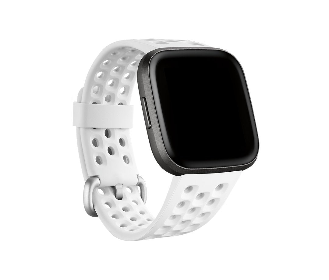 Correa Fitbit Fb171sbwts, Fitbit, Blanco, Aluminio, Elastómero, S, Versa 2, 180 - 220 Mm