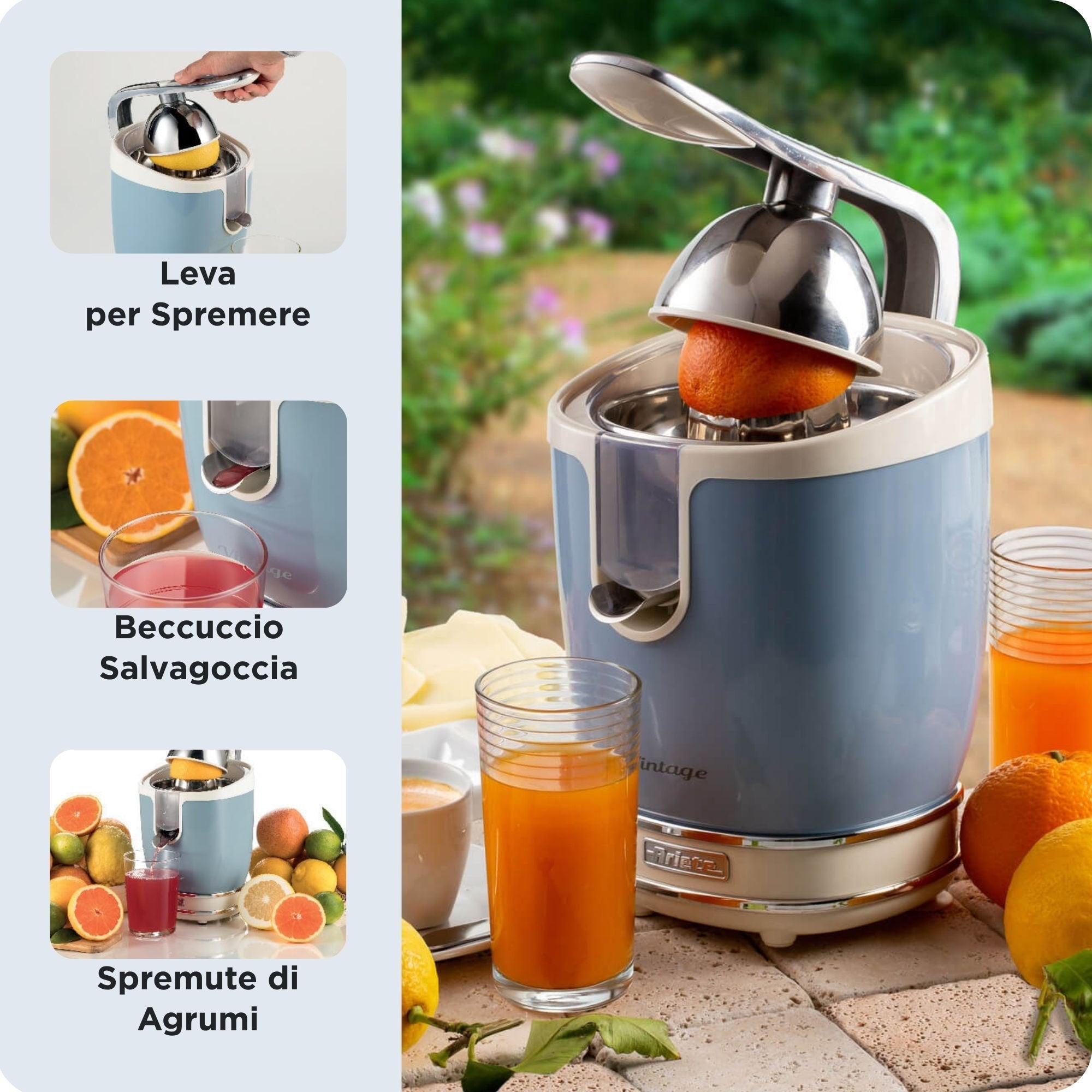 EAN 8003705118157 - Ariete 0413/05 prensa de cítricos eléctricos 0,6 L 85 W Azul claro imagen 4