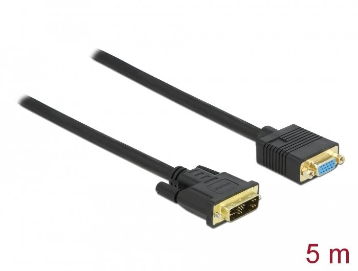 Delock Cable Dvi 12+5 Stecker Zu Vga Buchse 5 M