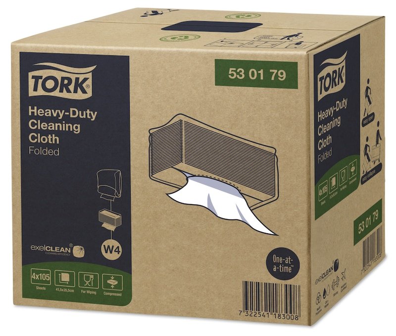 Tork Trockene Toallitas De Limpieza Premium W4 1-Lagig Blanco, 420 Toallitas