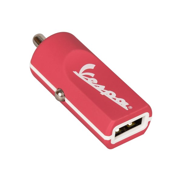 Cargador De Coche - 1 Puerto Usb - 2,4 A Vespa Color Rosa