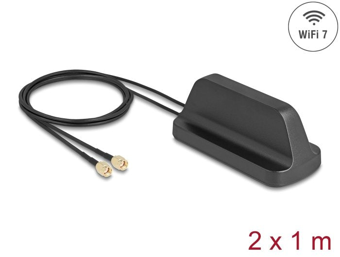 EAN 4043619814541 - DeLOCK 81454 antena para red Antena omnidireccional 2x RP-SMA 4 dBi imagen 1